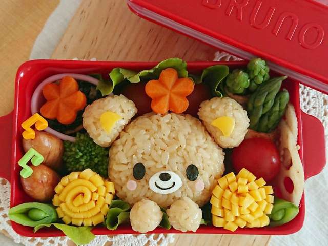 キャラ弁 クマちゃんのピクニック弁当 レシピ 作り方 By Zun Ko