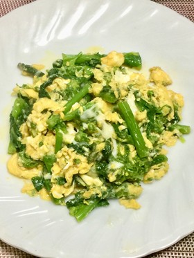菜の花の卵とじ・バター風味