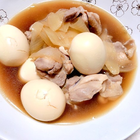 鶏モモ肉と卵のこっくり煮