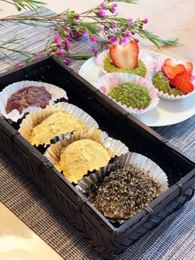 炊飯器で我が家の三色おはぎ☆ごま最高!