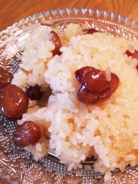 甘納豆のお赤飯(炊飯器)