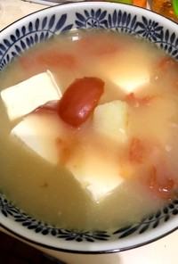 簡単トマトジャガイモ豆腐の魚の乳化スープ