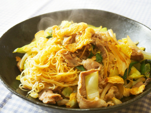 焼きそうめん!カレー粉炒め♪