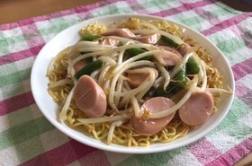 簡単1人前!乾麺で餡かけかた焼きそば