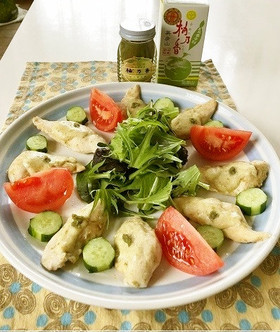 鶏ささみの柚子胡椒マヨ焼き