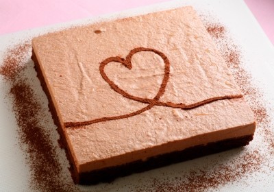 チョコレートのムースケーキの画像