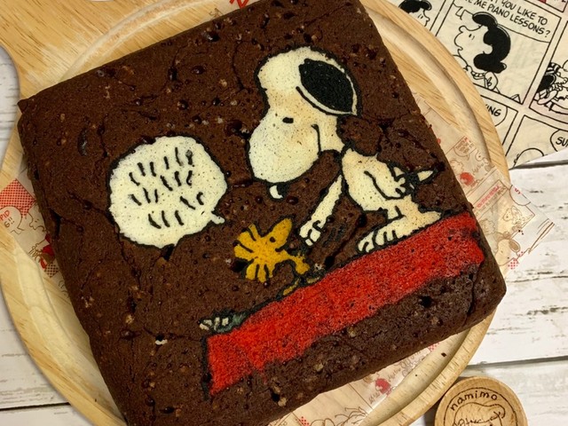 スヌーピーのデコブラウニー レシピ 作り方 By Namimocchi クックパッド