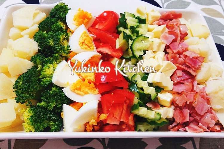 目にも美味しい映える コブサラダ レシピ 作り方 By ゆきんこ クックパッド 簡単おいしいみんなのレシピが357万品