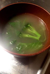 ブロッコリーとレタスの中華スープ