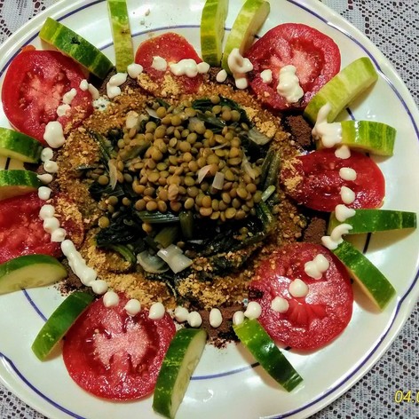 レンズ豆と野菜のサラダ
