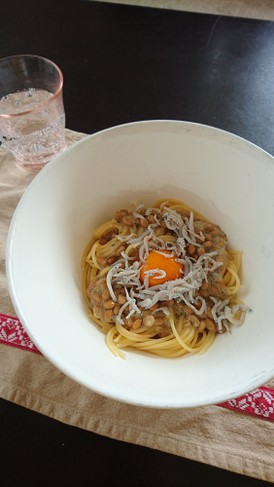 春ランチ☆ヘルシー納豆パスタ