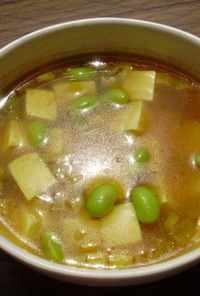 たんぱく質いっぱい✿枝豆と豆腐のスープ