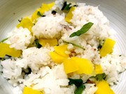 たくあんと大葉の春色混ぜごはんの写真