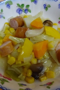 キャベツとパプリカの野菜スープ