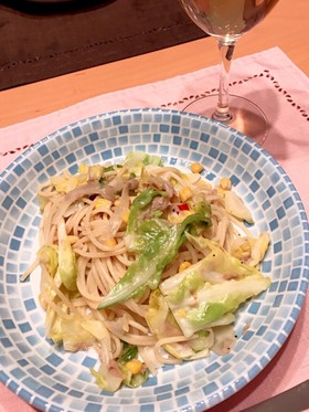 春キャベツとツナのパスタ