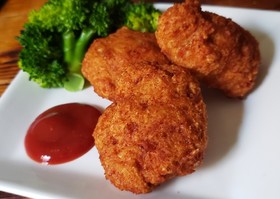 鶏ひき肉と唐揚げ粉で♪簡単旨ナゲット★