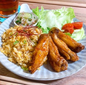 揚げ焼きで簡単♡10分で手羽中の甘辛揚げ