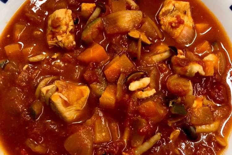 幼児食 取分けok 鶏と野菜のトマト煮 レシピ 作り方 By ましゃママ クックパッド 簡単おいしいみんなのレシピが360万品