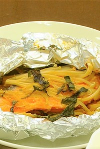 鮭の味噌マヨホイル焼き