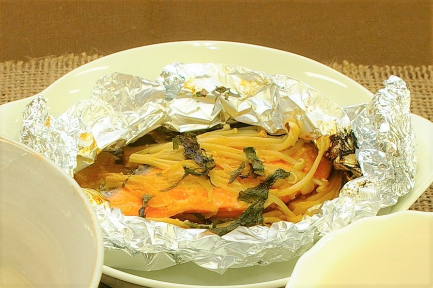 鮭の味噌マヨホイル焼きの画像