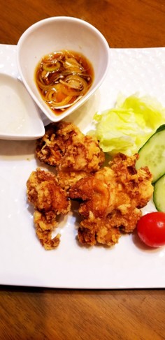 鶏から☆青じそドレッシングをディップで☆