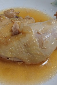 骨付き鶏もも肉のわさび醤油煮込み