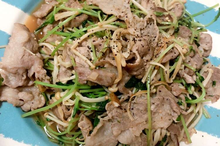 豚肉えのき豆苗のガーリックポン酢炒め レシピ 作り方 By Izumin77 クックパッド 簡単おいしいみんなのレシピが375万品