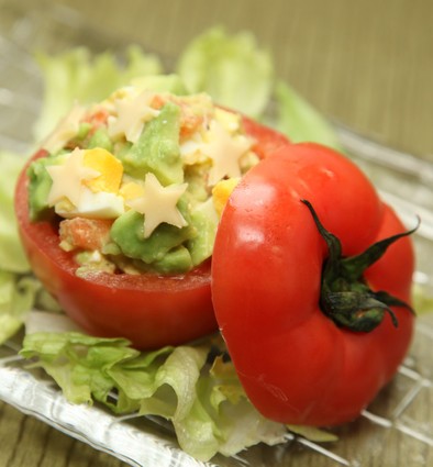 トマトのサラダカップ　ツナマヨ風味の写真