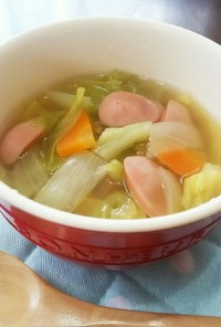 野菜たっぷり簡単時短ポトフ風スープ。