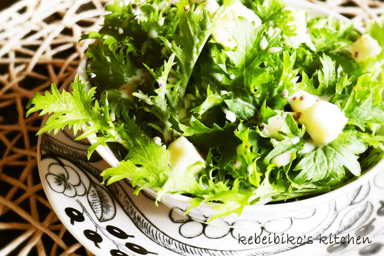 わさび菜の長芋ドレッシングで食べるサラダ レシピ 作り方 By Kebeibiko クックパッド 簡単おいしいみんなのレシピが355万品