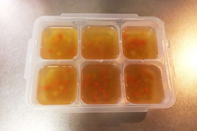 市販品でカンタン離乳食野菜スープ 中期 レシピ 作り方 By あおきちママ クックパッド 簡単おいしいみんなのレシピが360万品