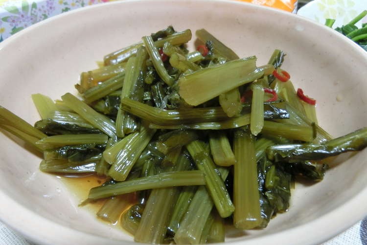 野沢菜の油煮 レシピ 作り方 By あなぐまった クックパッド 簡単おいしいみんなのレシピが354万品