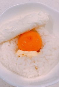 卵黄バターの卵かけご飯とレンチン卵白！