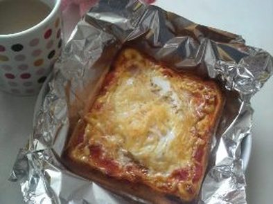 トマトソースレシピ・・・ピザ風トーストの写真