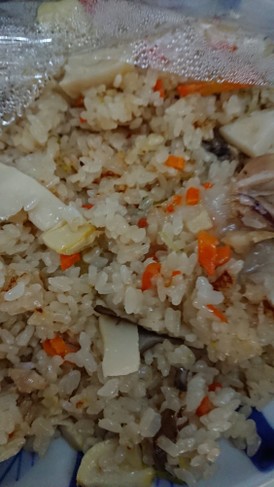 新タケノコの中華風炊き込みご飯