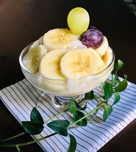 バナナスライスをレモン果汁と甘酒味で