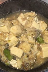 舞茸と高野豆腐とアスパラガスのみぞれ煮