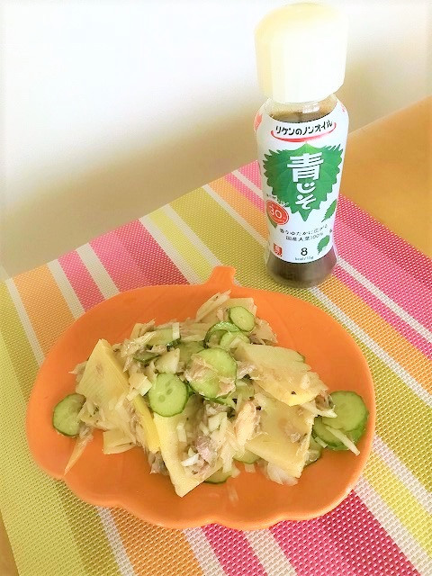 旬の筍と鯖缶の簡単サラダ☆の画像