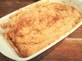 砂糖不使用☆すりりんごのレンジ蒸しケーキ
