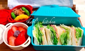 レタスサンドイッチ弁当唐揚げナゲット覚書