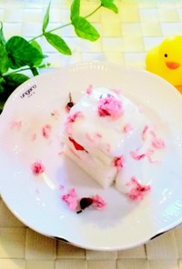 すぐできる桜のミニ食パンケーキ