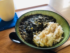 青菜ときのこのカレー*vegan