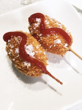 HMで超簡単!簡単すぎるチーズハットグ♡