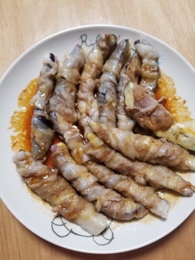 グルラボで簡単茄子の肉巻き