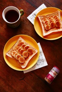 朝食などに★シナモンバナナバタートースト