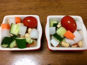 かんたん酢で。コロコロ彩りピクルス