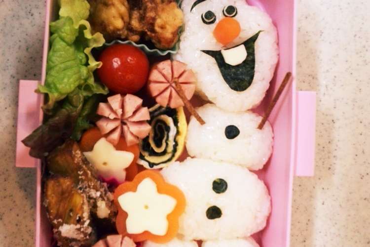 ディズニー可愛いオラフ弁当 アナ雪 レシピ 作り方 By りみたん畑 クックパッド