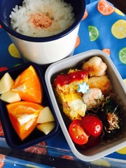 はんぺんカサ増し簡単海老カツ弁当の写真