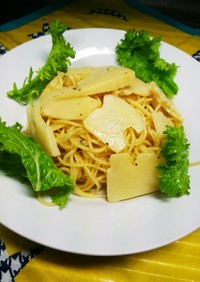 新竹の子のチーズパスタ