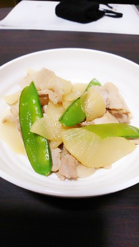 大根と豚肉の中華炒め